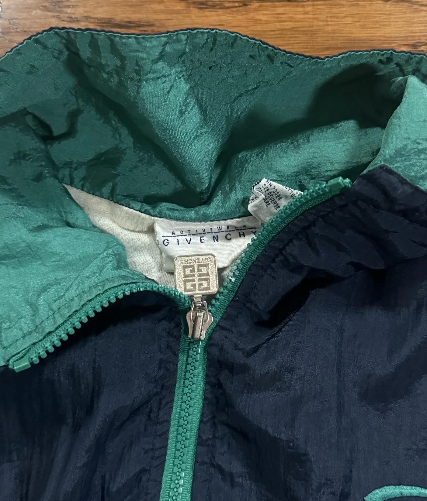 Vintage Givenchy Black / Green / Purple / Grey Windbreaker (Size M